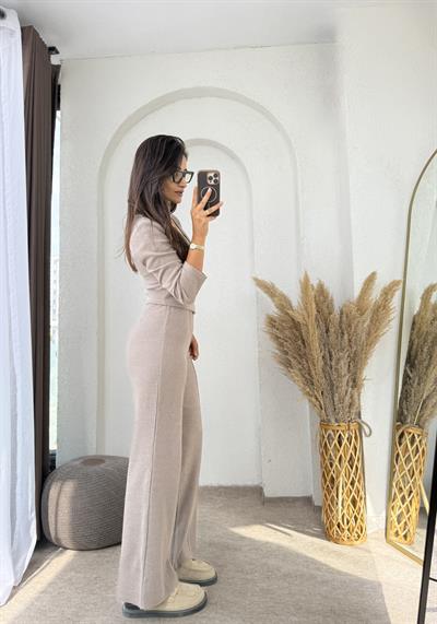 Zara Selanik Takım Bej