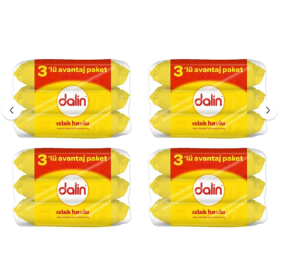 Dalin Islak Havlu 56*3 4 LÜ Paket