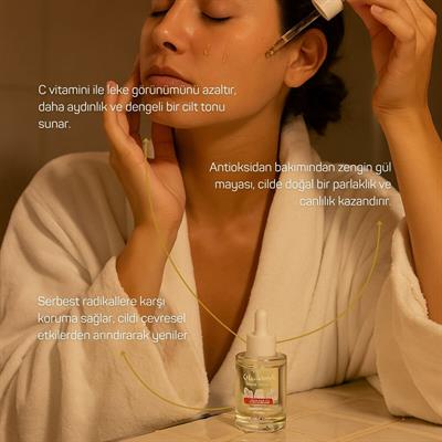 Gül Mayası ve C Vitamini içerikli Aydınlatıcı - Leke Karşıtı Serum