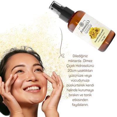Ölmez Çiçek Hidrosolü 100ml - Ölmez Çiçek Suyu Kırışıklık Karşıtı Tonik