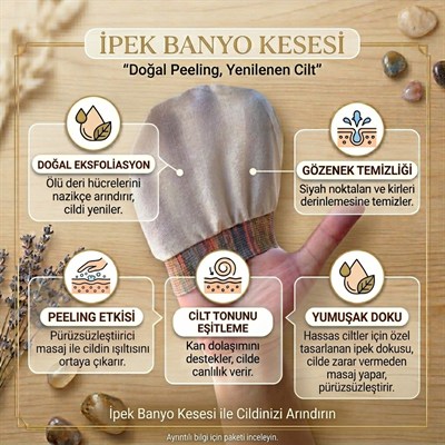 Doğal İpek Yüz Kesesi - Peeling Eldiveni