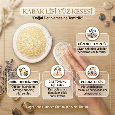 Doğal Kabak Lifi Yüz Kesesi