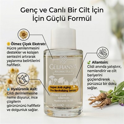 Ölmez Çiçek - Hyalüronik Asit ve Allantoin içerikli Gözenek Sıkılaştırıcı Serum 