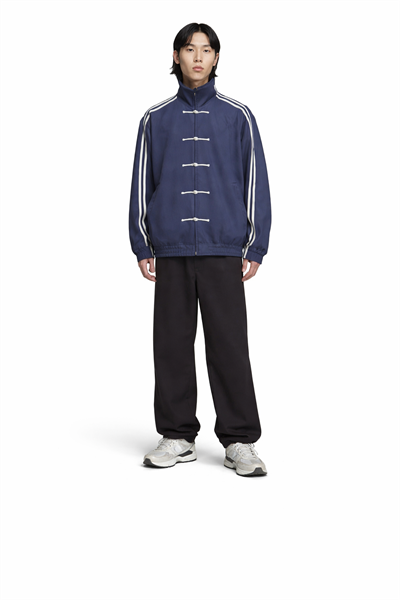 Çin Düğmeli Oversize Unisex Ceket ( lacivert )