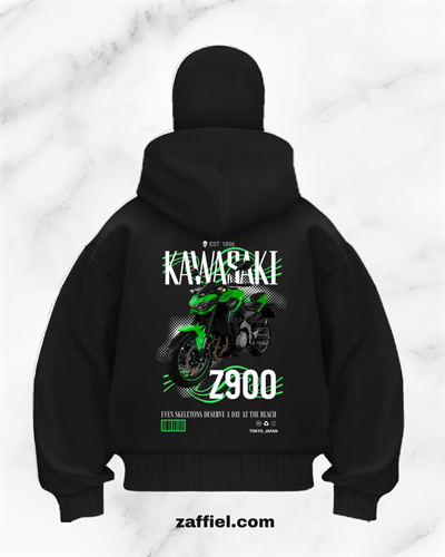 KAWASAKİ Z900 BASKILI MOTORCU FULL ZİP