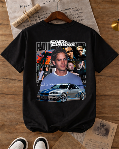 Paul Walker Oversize T-Shirt ( Siyah)