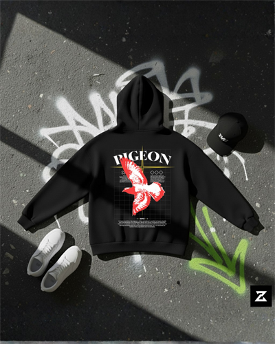 PIGEON BASKILI REGULAR UNİSEX SWEATSHİRT