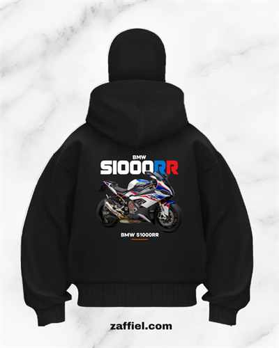 S1000RR BASKILI MASKELİ MOTORCU ZİP HOODİE