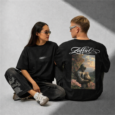 Zaffiel Cat Design Oversize T-shirt