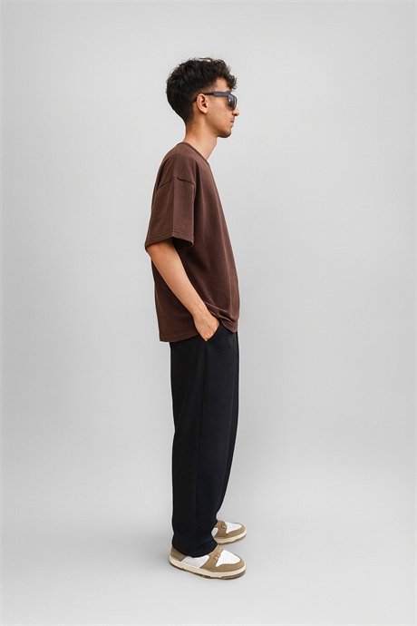 Asid Wash Kahverengi Oversize T-shirt