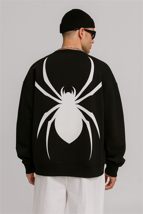 Örümcek Desenli Hoodie