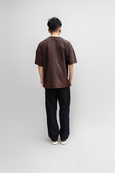 Asid Wash Kahverengi Oversize T-shirt