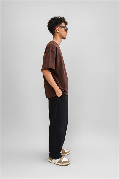 Asid Wash Kahverengi Oversize T-shirt