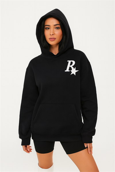 R STAR BASKILI SWEATSHİRT