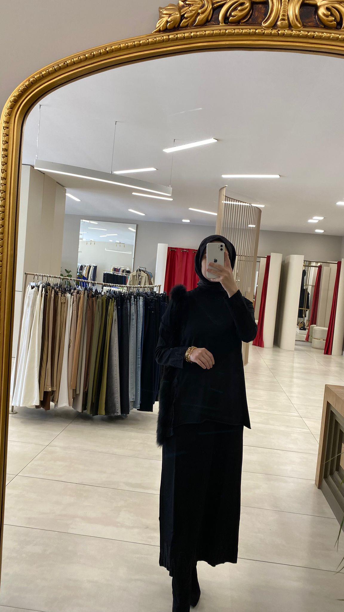 MİSS 267 MİSSWHENCE SİYAH TRİKO ETEK