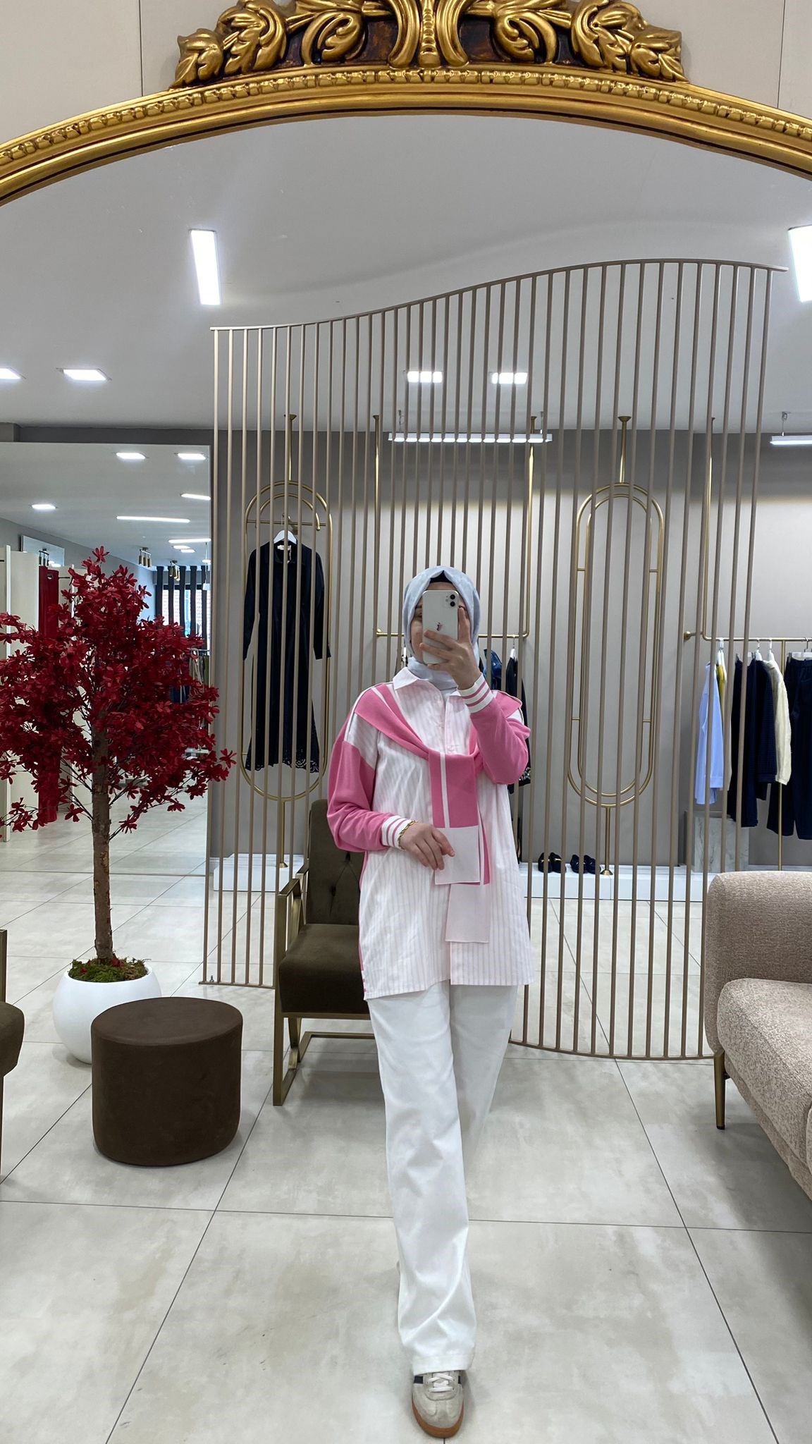 TIĞ TRİKO ŞAL DETAYLI GÖMLEK 