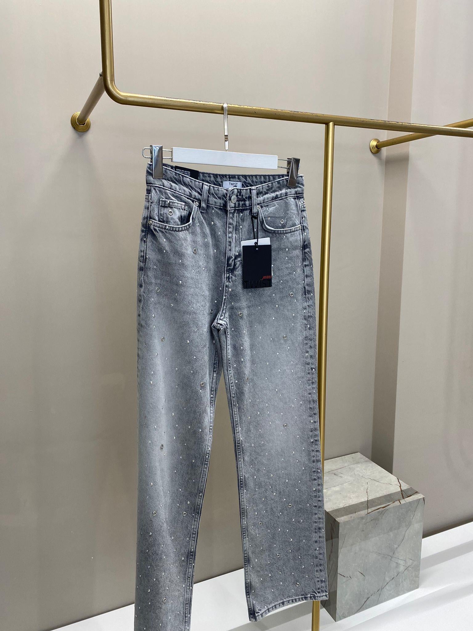 TWİST TROK BASKILI JEAN PANTOLON