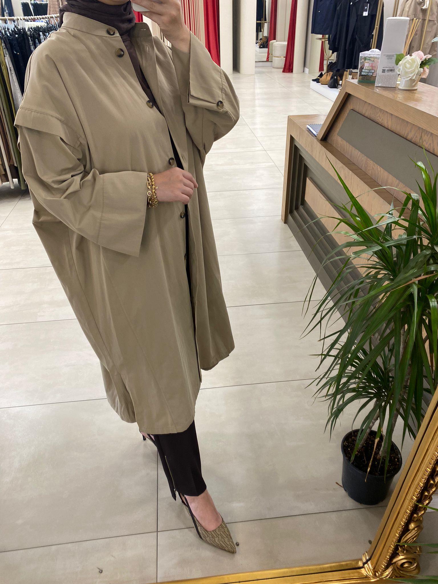 VİZON RENK BAHARLIK TRENÇ 