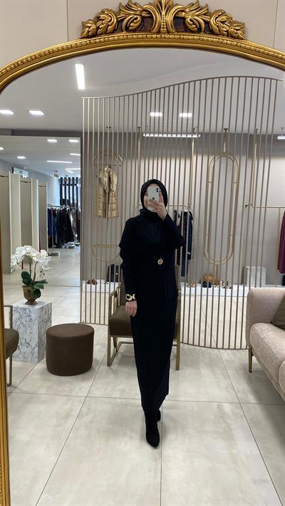 GHİSA SİYAH RENK ETEKLİ TAKIM