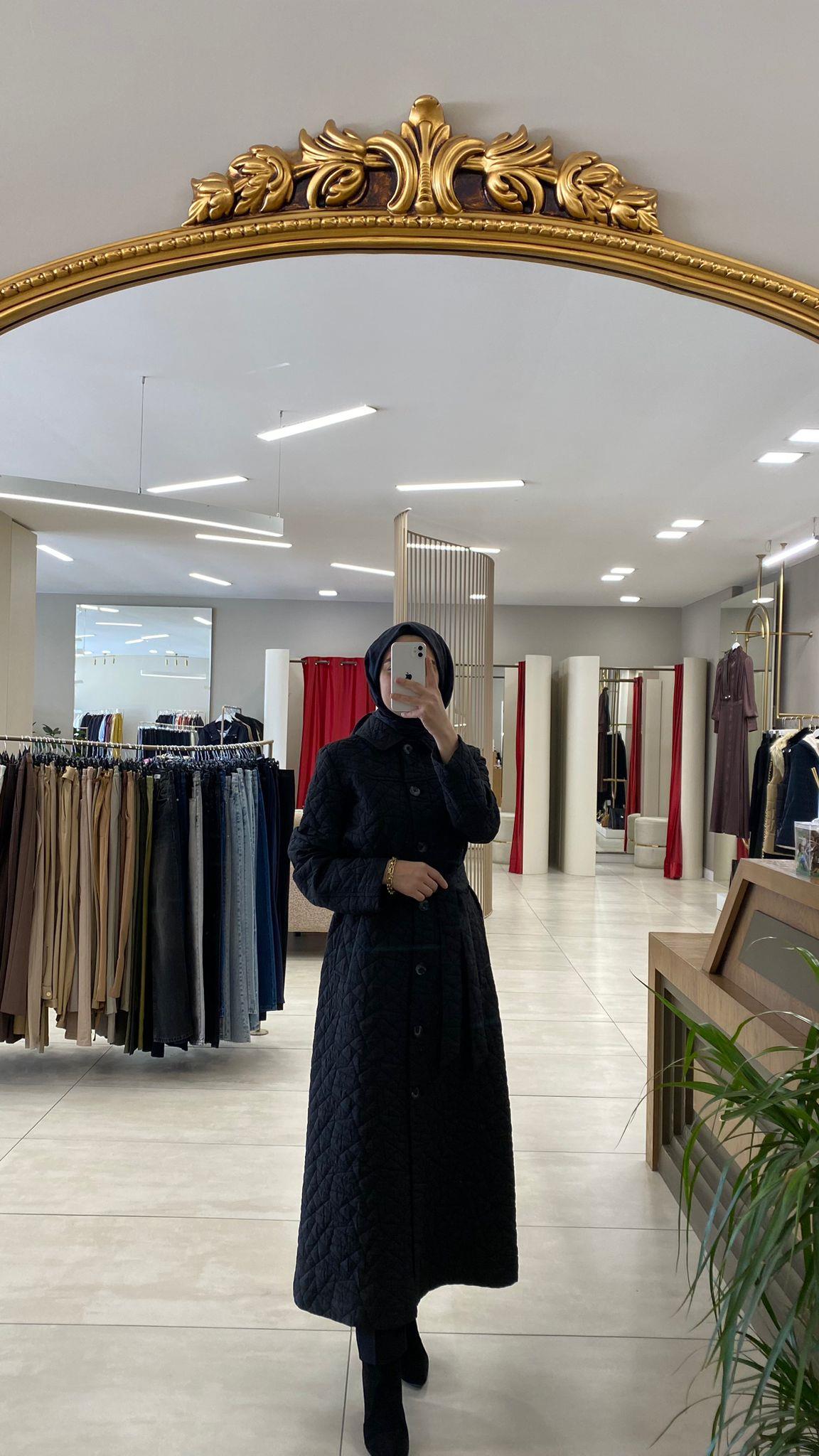 5947 TRENÇ MARKA SİYAH KAP