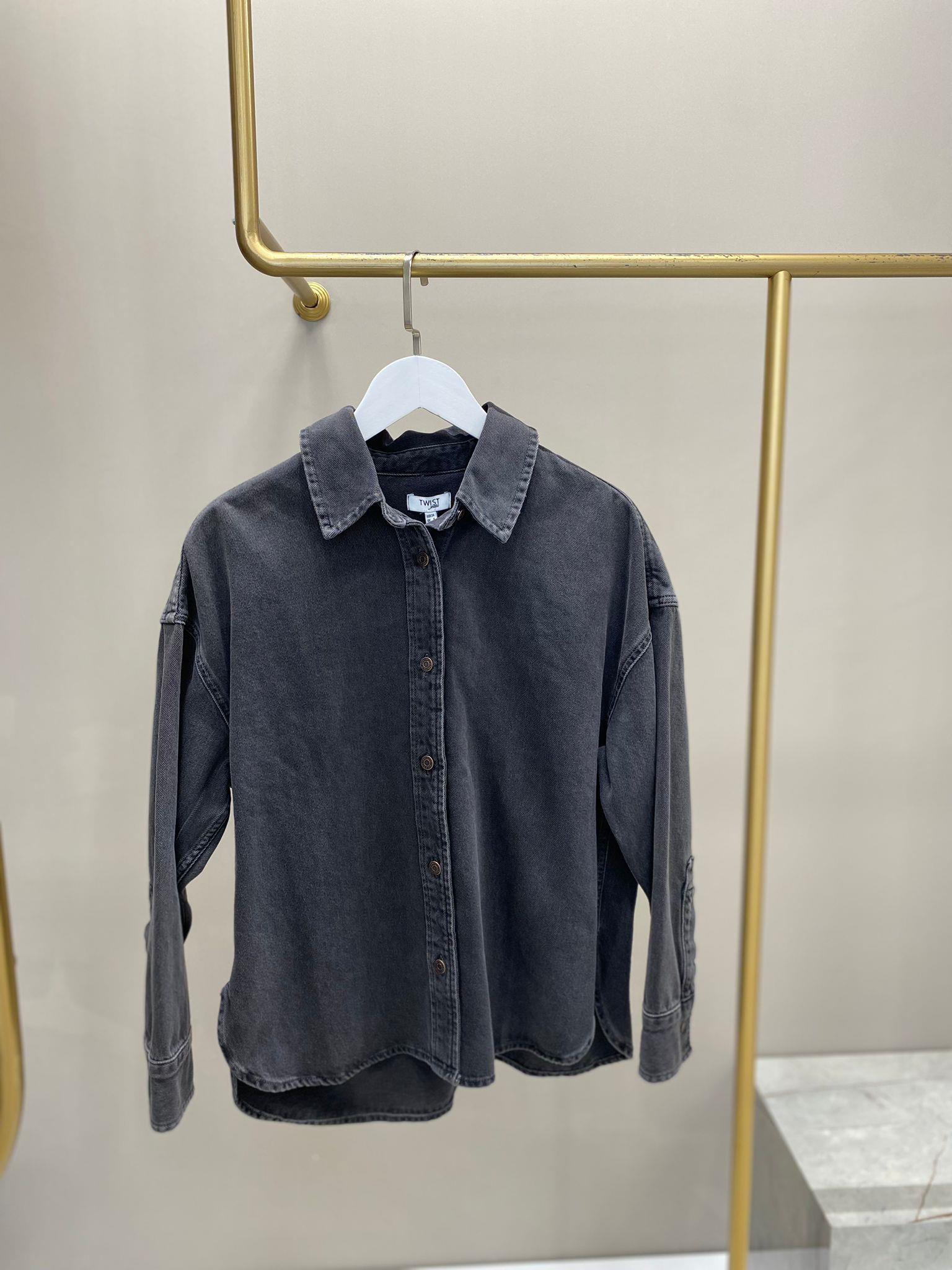 TWİST ANTRASİT KOT GÖMLEK