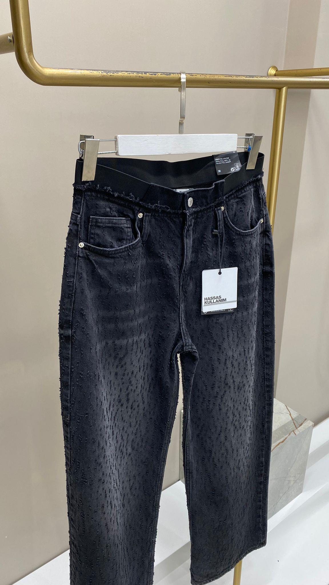 TWİST ESKİTME EFEKTLİ JEAN PANTOLON