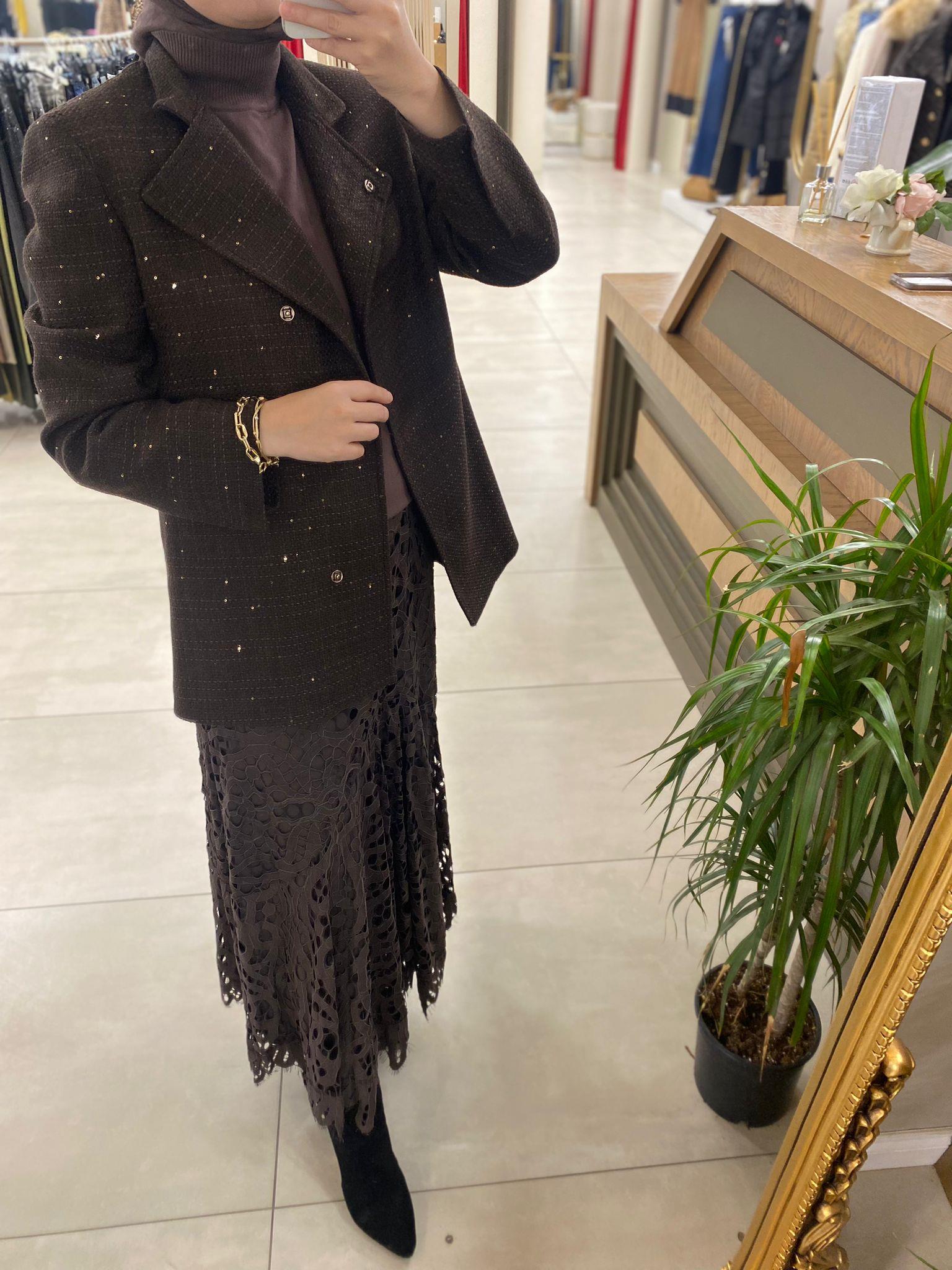 VENÖVE  ELVİS ETEK KAHVERENGİ