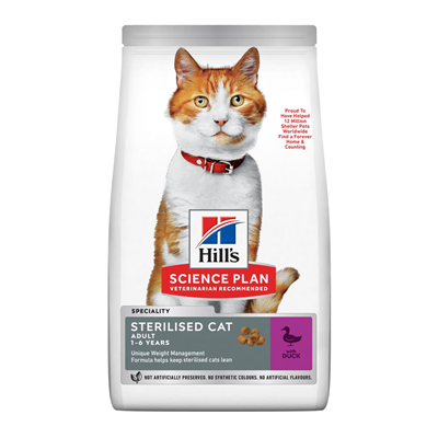 Hill's SP Ördekli Kısırlaştırılmış Yetişkin Kedi Maması 3KG