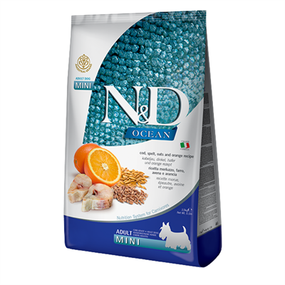 N&D Düşük Tahıllı Balık-Portakallı Mini Yetişkin Köpek Maması 2.5Kg