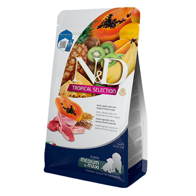 N&D Tropical Kuzu Etli ve Tropikal Meyveli Orta ve Büyük Irk Yavru Köpek Maması 10 kg