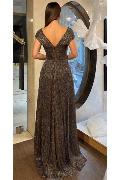 Bakır Simli Drapeli Abiye