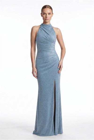 Mint Halter Yaka Taş İşlemeli Abiye Abiye P-0000019039-MİNTMNT40