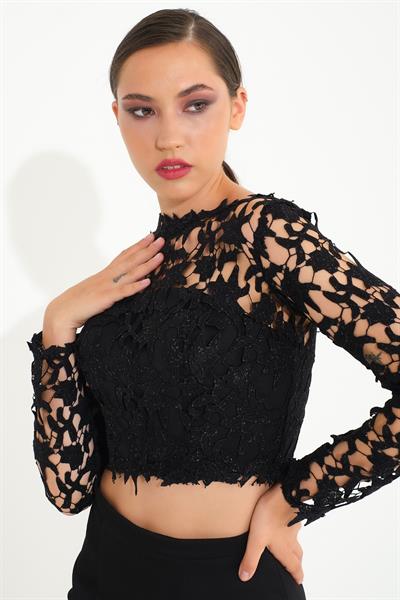 Siyah Büstiyerli Abiye