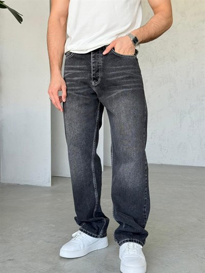 3338 FÜME YIKAMALI BAGGY KOT PANTOLON