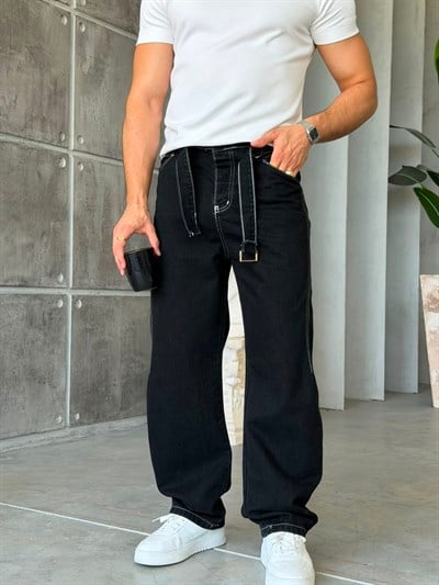 Kemer Detaylı Premium BAGGY Kot Pantolon K