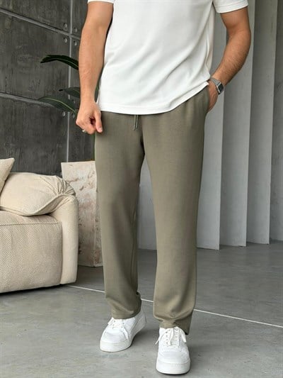 Modal kumaş jogger pantolon HAKİ-V