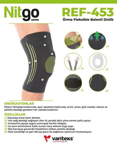 Örme Patella ve Ligament Destekli Dizlik