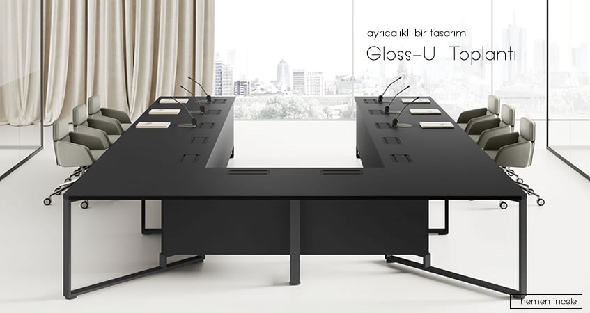 Gloss U Toplantı masası 