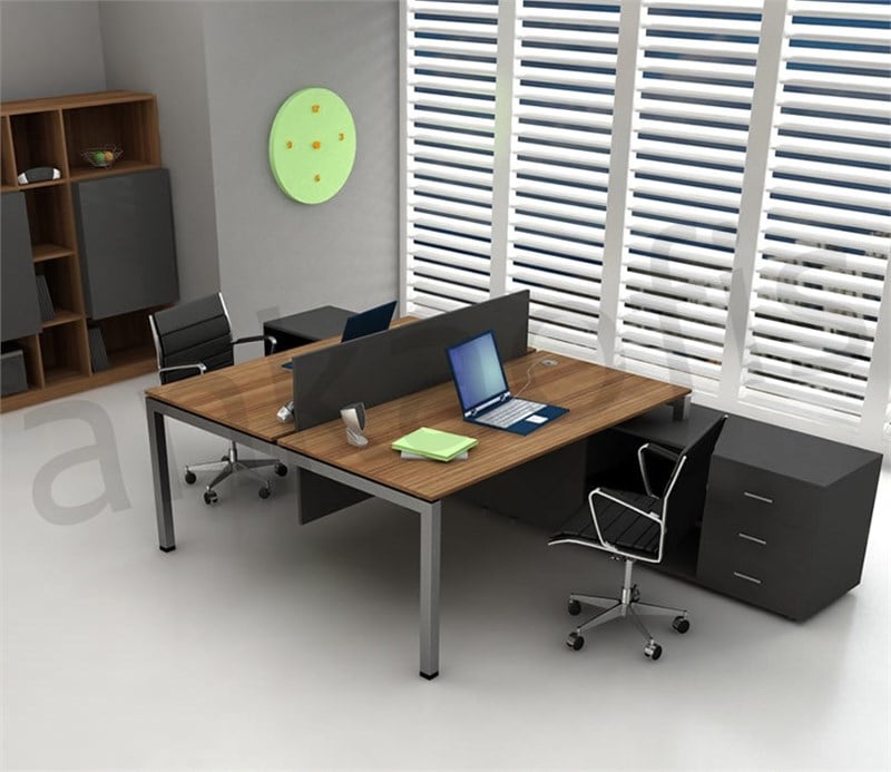 Karem 2'li Etajerli Çalışma Masası