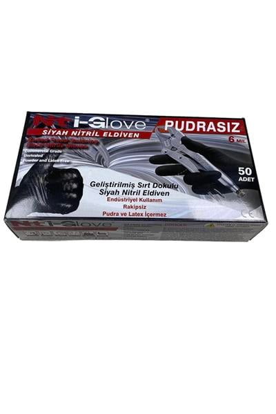 Nt I-glove Siyah Nitril Eldiven L Beden 50’li Paket