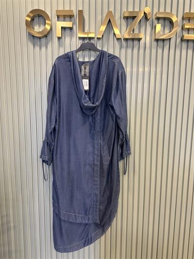 Ceremony Asimetrik Tencel Tunik Kot 