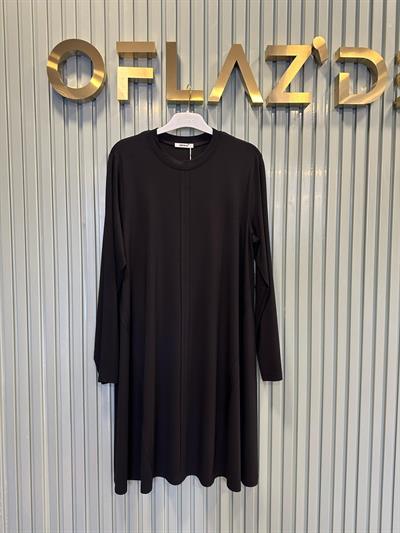 Defrina Dikiş Detaylı Rahat Tunik Siyah 31237 