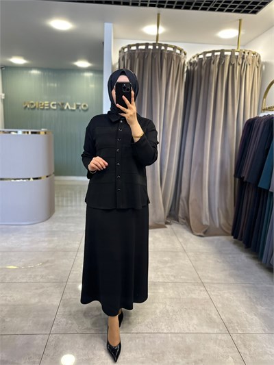 Defrina Simli Şerit Dty. Takım Siyah 61194