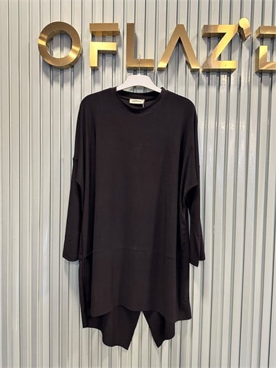 Efraze Asimetrik Sandy Tunik Siyah 539