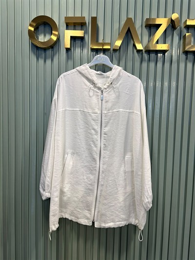 İkoll Dikiş Detaylı Bomber Ceket Ekru 37794 