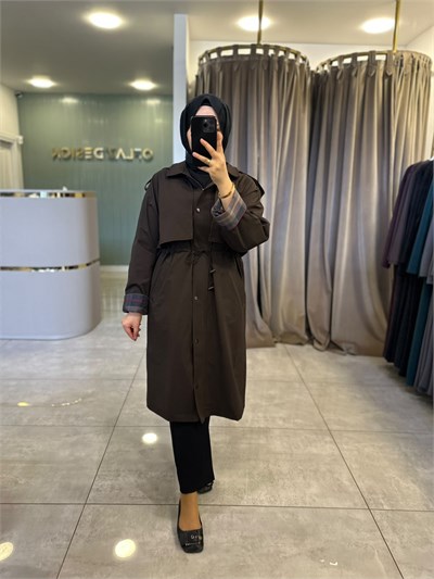 Nuss Astarlı Trençkot Bitter 27K 6033