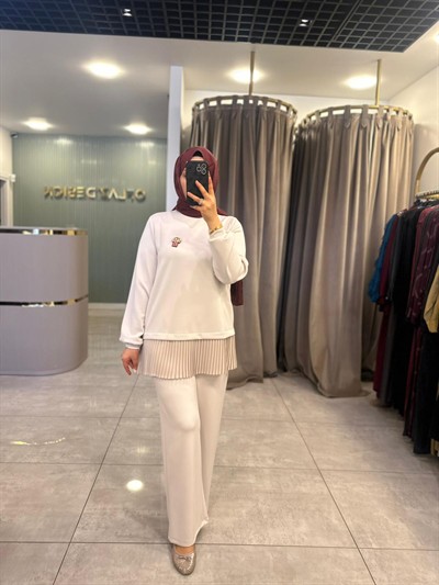 Nuss Eteği Pliseli Takım Taş 26Y 1079  