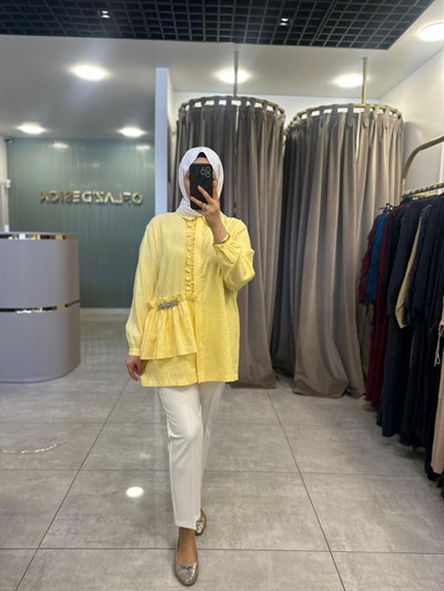 Nuss Fırfır Detaylı Gömlek Sarı 26Y 3016