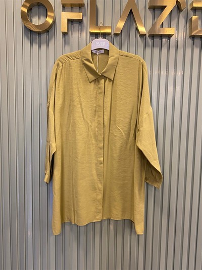 Nuss Oversize Düğmeli Gömlek Olive 26Y 3001