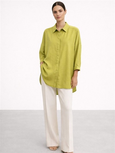 Nuss Oversize Düğmeli Gömlek Olive 26Y 3001